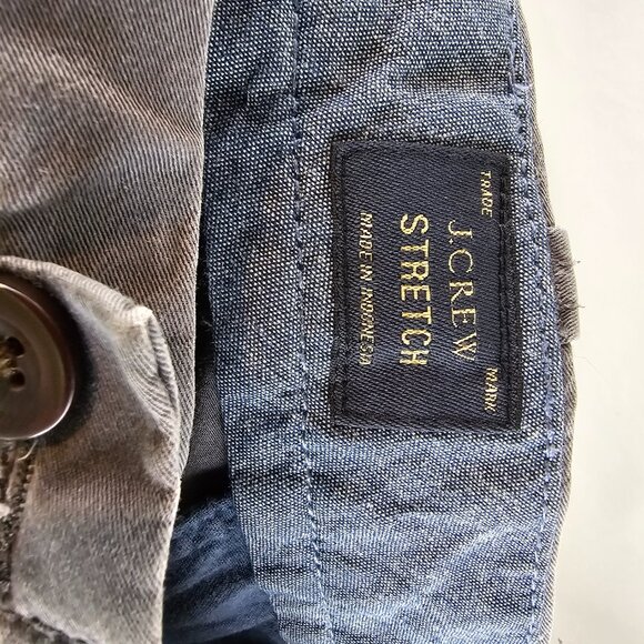 J Crew Shorts Mens 30 Grey Chino Summer Preppy Stretch 9" Inseam Casual Classic - Picture 6 of 9